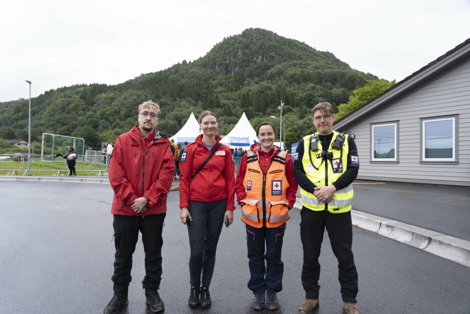 Kristian Skår, Bettina Knudsen, Ida Marie Mårstig Markussen og Frank Økland. (Foto: Maryna Shvartsman)