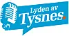 Blå logo med mikrofon og teksten «Lyden av Tysnes».